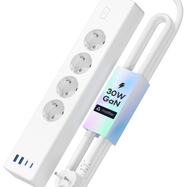 Slimme Fast Charging Stekkerdoos with 2 Type-C Matter-versie