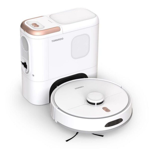 Tornado VCRMCWC – 5-in-1 Pet Robotstofzuiger met Zelfledigende Basis, LIDAR-Navigatie & Grooming Kit