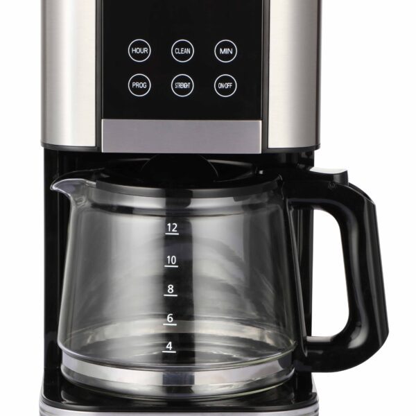 Tornado TCM-1429B-GS Digitale Koffiefiltermachine – 1000W, LED-display, 1,5L watertank