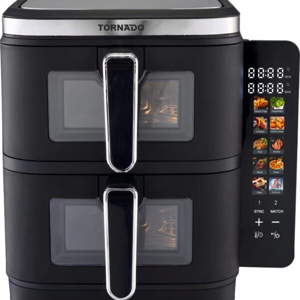 Tornado TFN-A2811TBRAX Double Stack Airfryer – 11L, Twin-Zone, 10 Presets