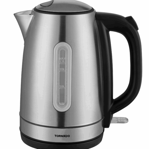 Tornado TKE-01401ZA-GS – 1.7L RVS Waterkoker met LED-Ring
