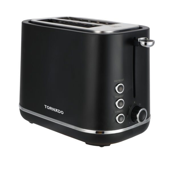 Tornado Toaster, Matte Finish,2-slice (100x100), 720-850W, Auto Pop-Up, Cancel/Defrost/Reheat, Removable Crumb Tray